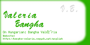 valeria bangha business card